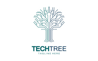 Tech tree template logo vcetor v41