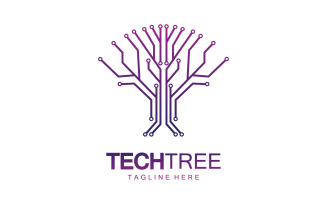 Tech tree template logo vcetor v44