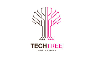 Tech tree template logo vcetor v48