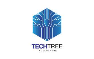 Tech tree template logo vcetor v54