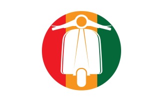 Vespa motors icon logo vector v19