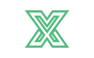 X letter initial logo vector v11