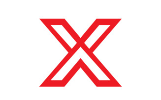 X letter initial logo vector v17