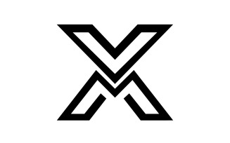 X letter initial logo vector v26