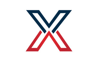 X letter initial logo vector v27