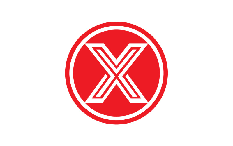 X letter initial logo vector v34 Logo Template