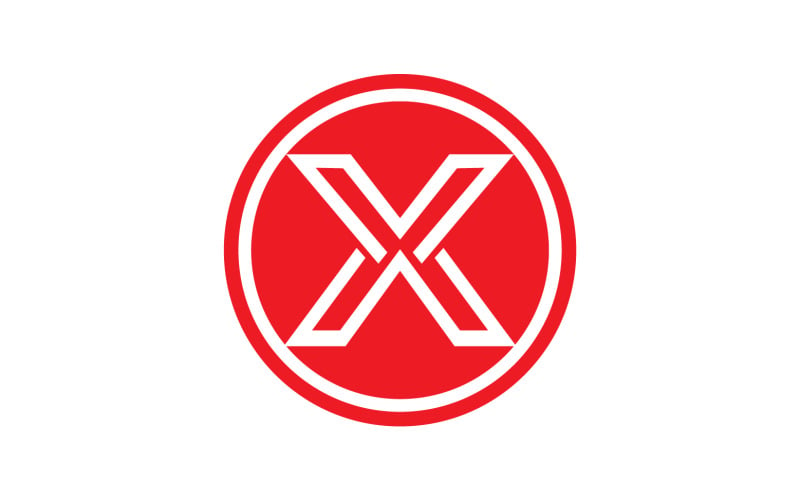 X letter initial logo vector v35 Logo Template