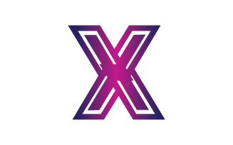 X letter initial logo vector v3