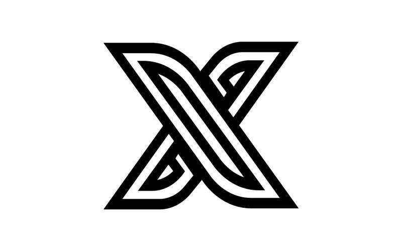 X letter initial logo vector v9 Logo Template