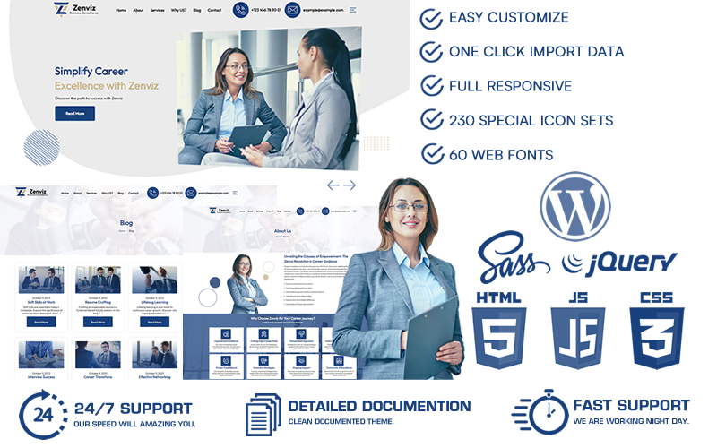 Zenviz - Business Consultancy WordPress Theme