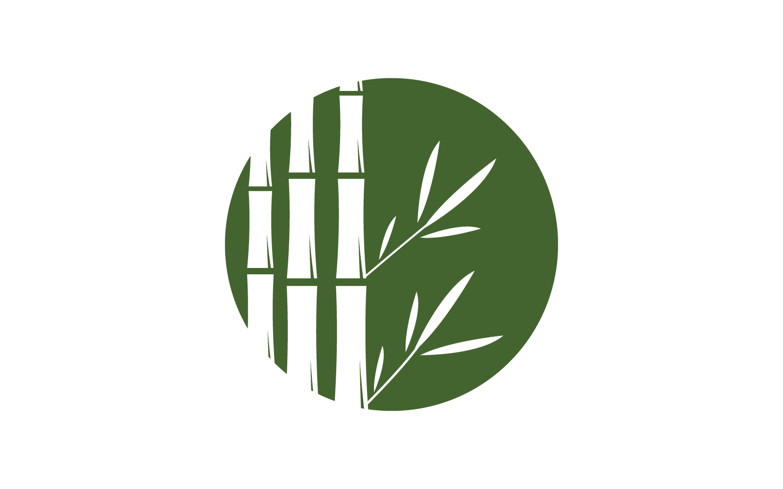 Bamboo with green leaf for your logo icon vector template Logo Template