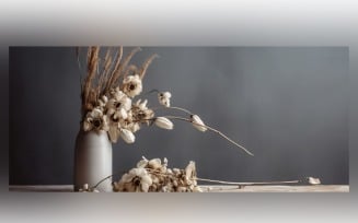 Dried Flowers Still Life White Flora 100
