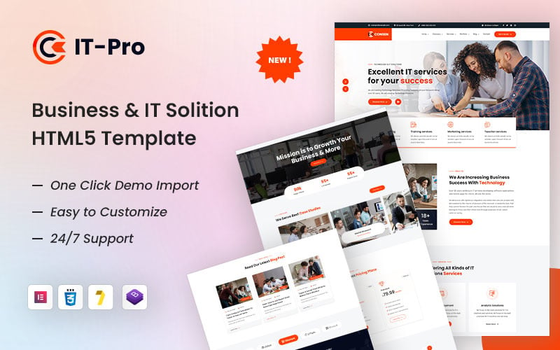 ITPRO – Business and IT Solution HTML5 Website Website Template