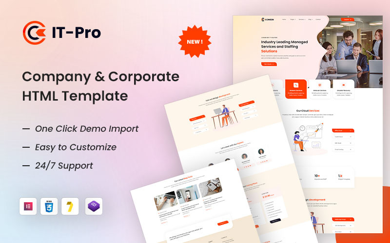 ITPRO – Company and Corporate HTML5 Template Website Template