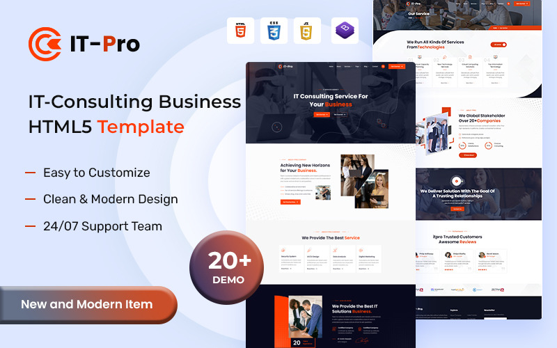 ITPRO – IT Consulting and Business HTML5 Template Website Template