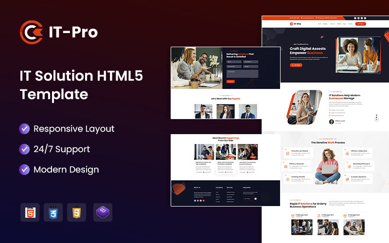 ITPRO – IT Solution HTML5 Website Website Template