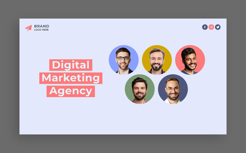 Marketing Agency Web Banner Design Template Social Media
