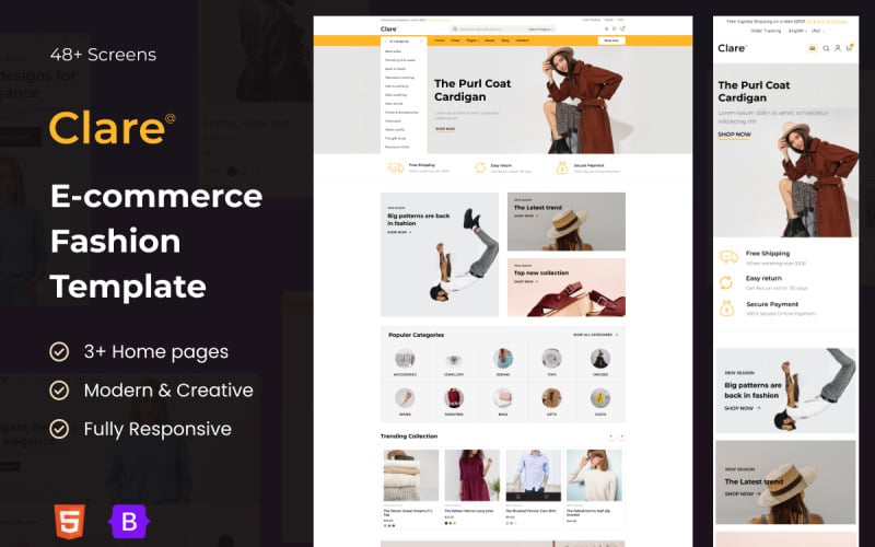 Modern Clare - eCommerce Website Template