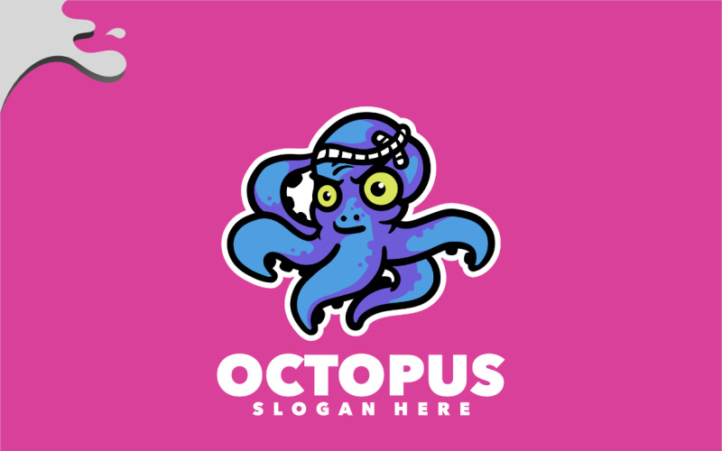 Octopus mascot logo template design Logo Template