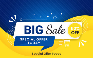 sale banner template set blue design Big sales special offers