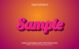 Sample vector editable eps text effect template design
