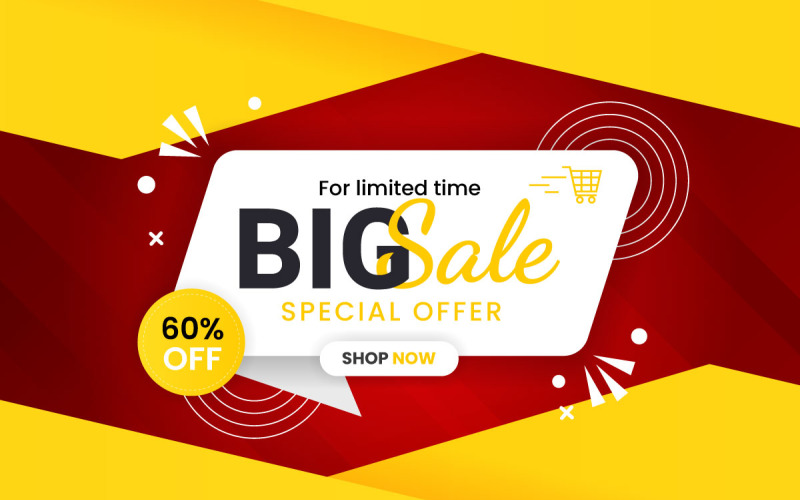 Super sale banner template design Big sales special offer end of season party Illustration