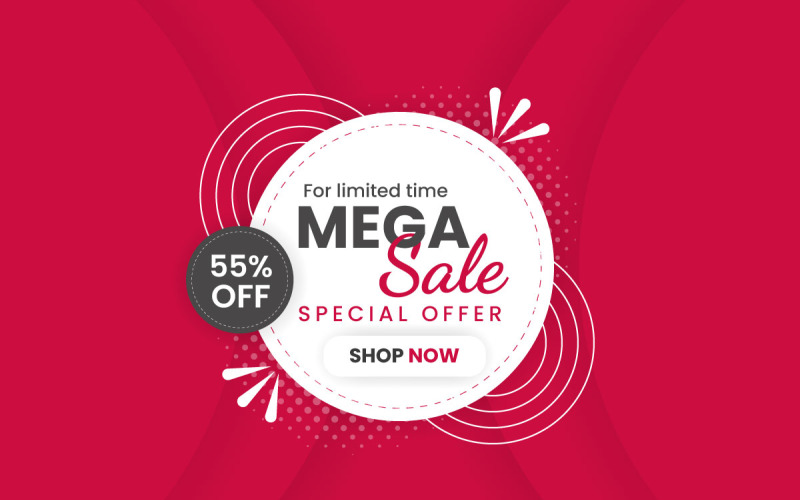 Vector illustration sale banner template set blue design sales special offer concept Illustration