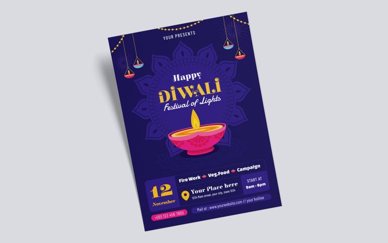 Diwali Flyer PSD Template Corporate Identity