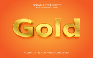 Gold Editable Vector Eps Text Effect Template