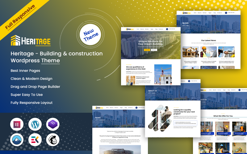 Heritage - Building & construction WordPress Theme
