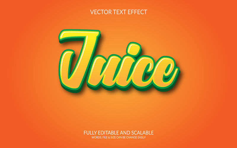 Juice vector eps 3d text effect design illustration design Illustration