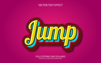Jump editable vector eps 3d text effect design template