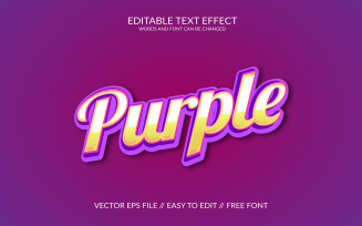 Purple Editable Vector Eps Text Effect Template