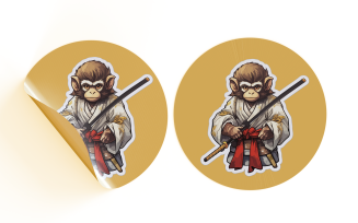 Animal Sticker Monkey 2-606-23