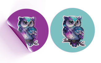 Animal Sticker-Owl- 3-606-23