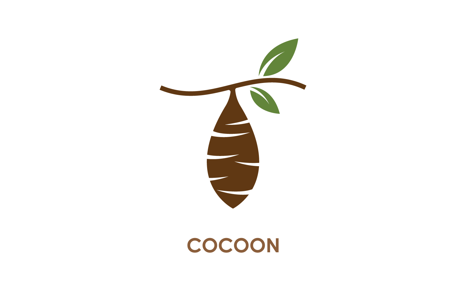Cocon illustratie logo vector ontwerp