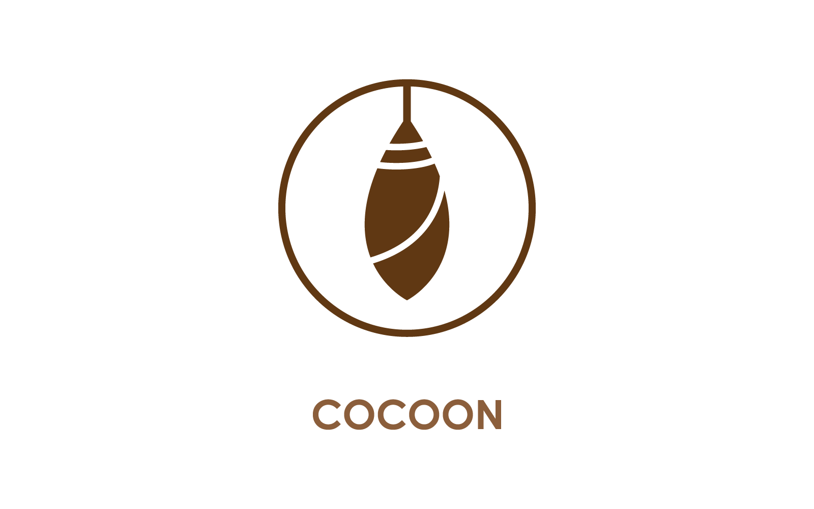 Cocoon illusztráció logo ikon vektoros tervezés