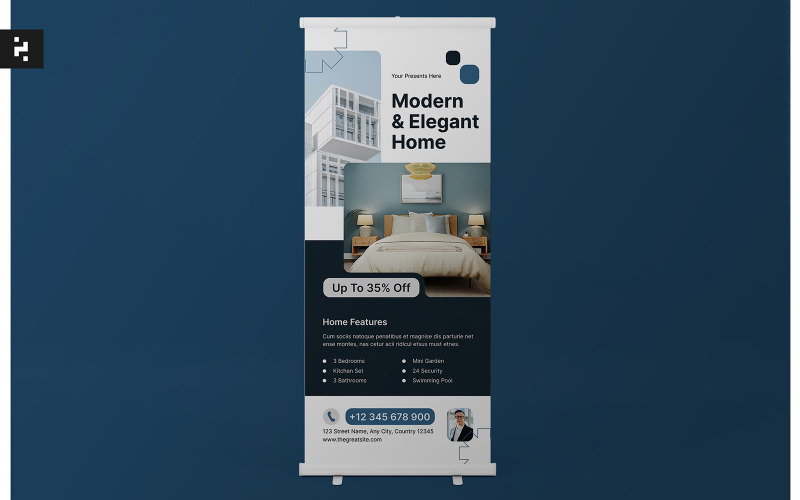 Corporate Real Estate Roll Up Banner Corporate Identity