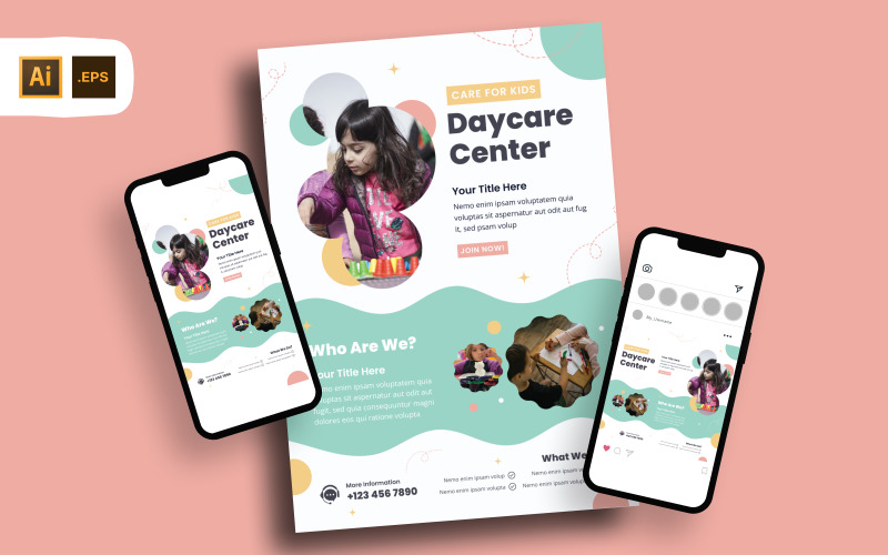 Day Care Center Flyer Template Corporate Identity