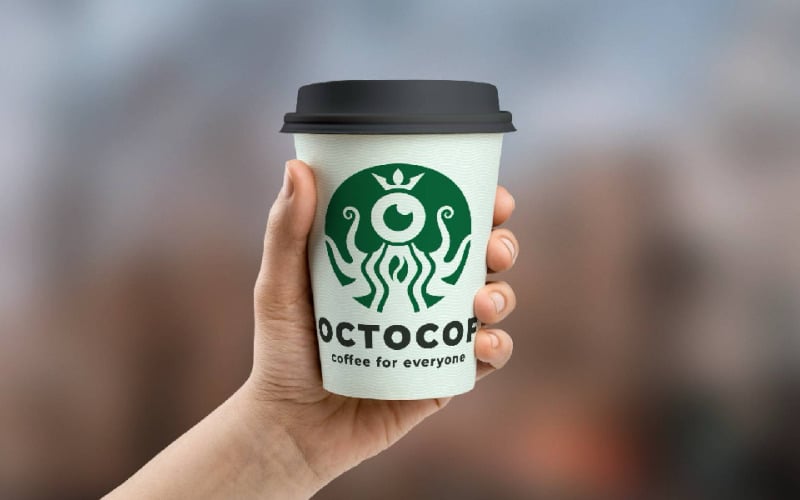 Octocof Coofee Pro Branding Logo Logo Template