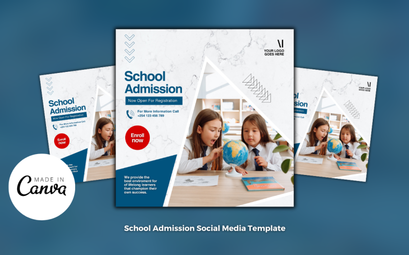 School Admission Flyer Design Social Media