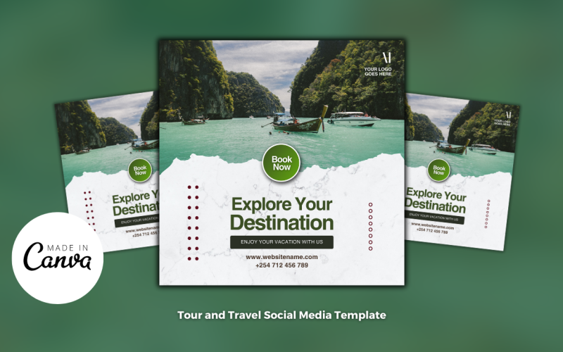 Tour & Travel Sale Template Design Social Media