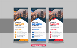 Company advertisement roll up banner, Roll Up Banner design template