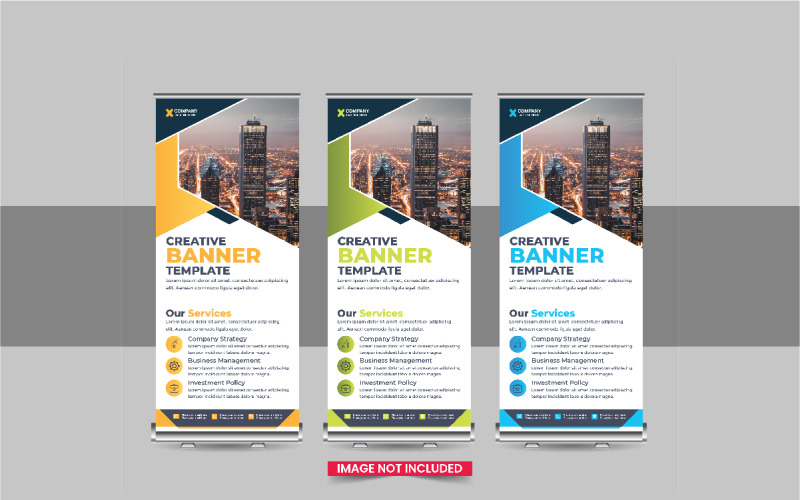 Company advertisement roll up banner, Roll Up Banner design Corporate Identity