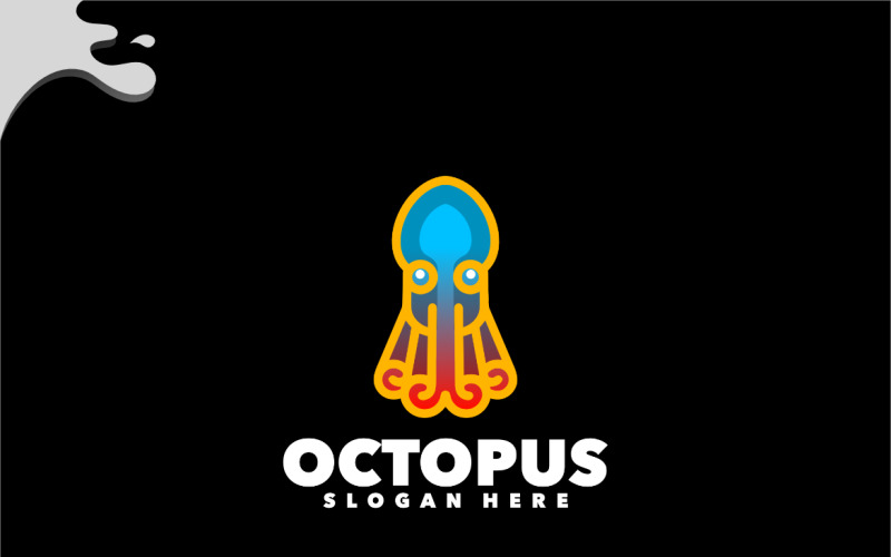 Octopus Gradient colorful logo design illustration Logo Template