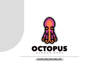 Octopus mascot simple logo design