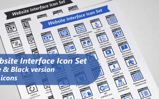 Website Interface Icon Set Template