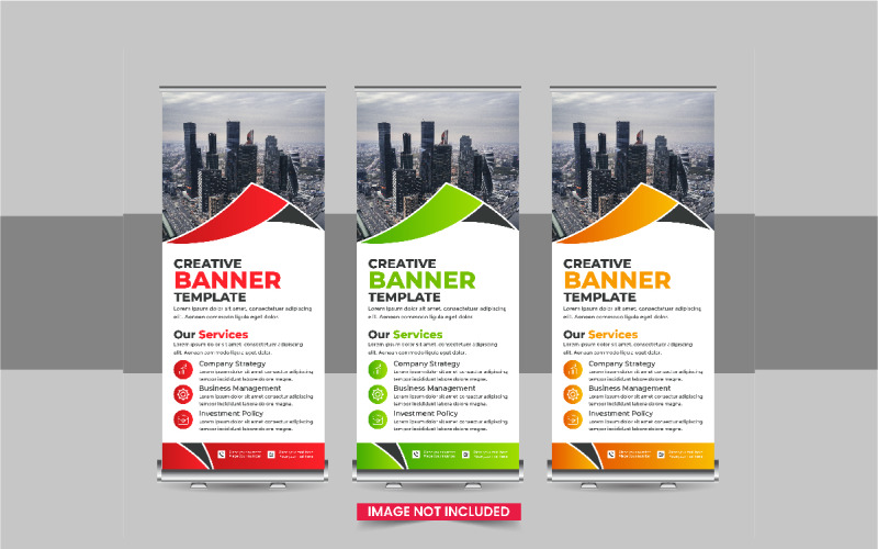 Company advertisement roll up banner, Roll Up Banner layout Corporate Identity