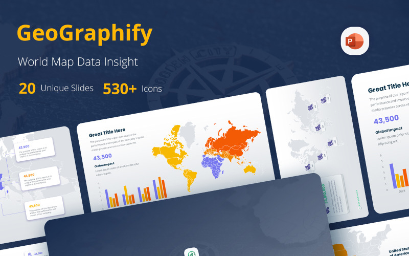 Geographify - World Map Insight Presentation PowerPoint Template