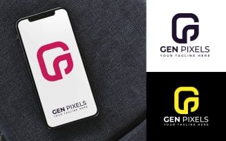 Modern letter Gp initial logo design